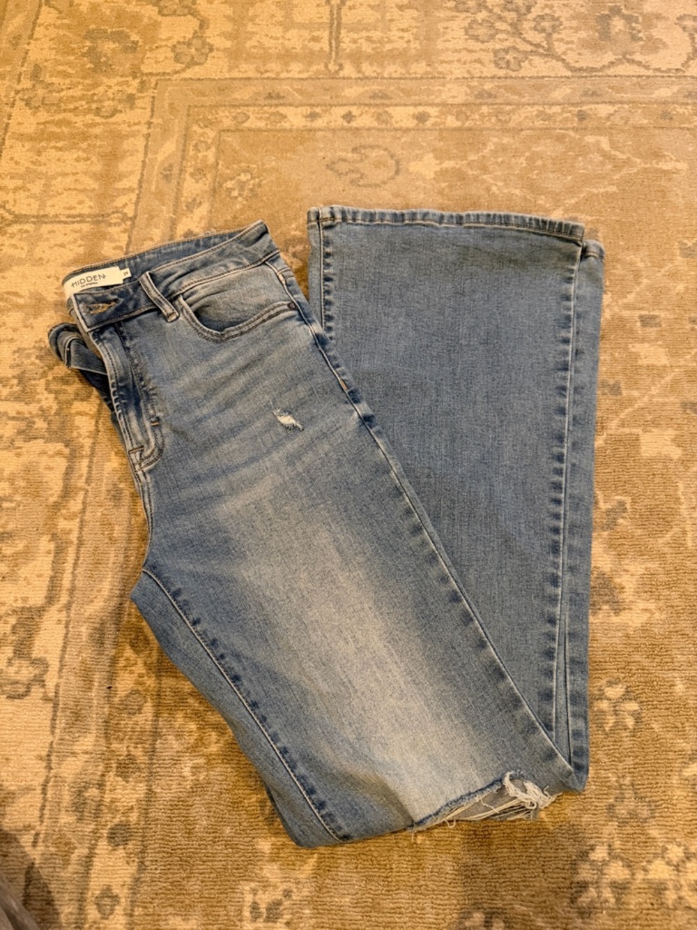 Modern High-Rise Light Blue Flared Jeans - Women's Wide Leg